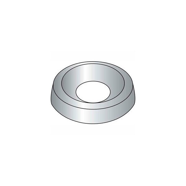 Countersunk Washer, Fits Bolt Size #10 , 304 Stainless Steel 100 PK